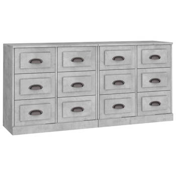 The Living Store Dressoir - Betongrijs - 70x35.5x67.5 cm - Bewerkt hout