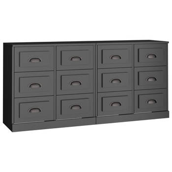 The Living Store Dressoir Klassiek Zwart - 70x35.5x67.5 cm - Duurzaam bewerkt hout