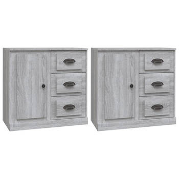 The Living Store Dressoir - Klassiek - Grijs Sonoma Eiken - 70x35.5x67.5cm - Duurzaam Hout