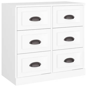 The Living Store Dressoir Cali - Wit - 70 x 35.5 x 67.5 cm - Duurzaam bewerkt hout