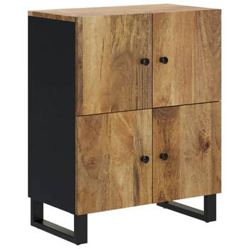 The Living Store Dressoir - Mangohout - 60 x 33 x 75 cm - Stevig tafelblad - IJzeren poten