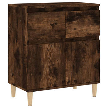 The Living Store Dressoir Badkaast Keukenkastje - 60 x 35 x 70 cm - Gerookt eiken