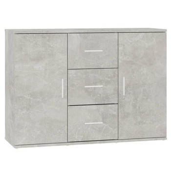 The Living Store Dressoir - Minimalistisch - Meubelen - 91x29.5x65 cm - Betongrijs