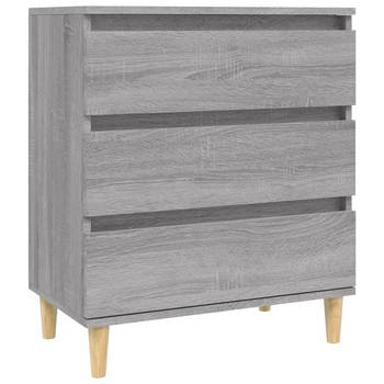 The Living Store Dressoir - 60 x 35 x 70 cm - Grijs Sonoma Eiken - Duurzaam materiaal