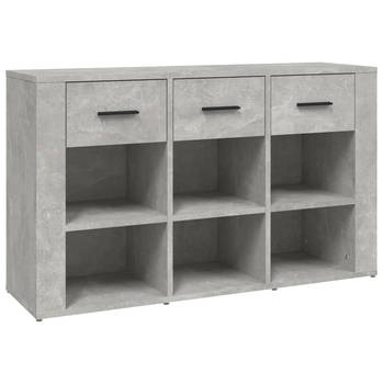 The Living Store Dressoir Classic Betongrijs - 100 x 30 x 59.5 cm - Bewerkt hout