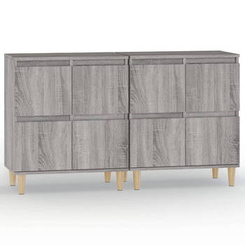 The Living Store Dressoir - Classic - Meubels - 60 x 35 x 70 cm - Grijs Sonoma eiken