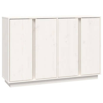 The Living Store Dressoir - Grenenhout - 120x35x80 cm - Wit