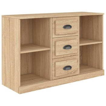 The Living Store Dressoir - Sonoma Eiken - 104.5 x 35.5 x 67.5 cm - Stevig bewerkt hout met opbergruimte