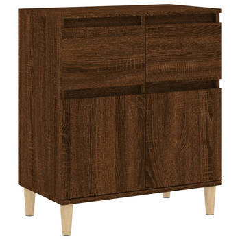 The Living Store Dressoir - Badkaast/Keukenkastje - 60x35x70cm - Bruineiken