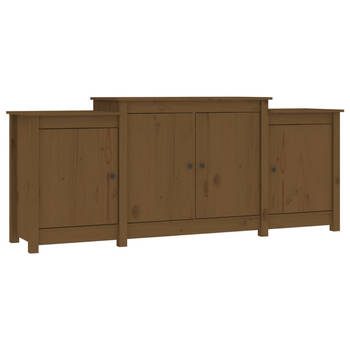 The Living Store Dressoir Grenenhout - 164 x 37 x 68 cm - Honingbruin