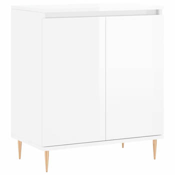 The Living Store Dressoir - Opbergkast - 60 x 35 x 70 cm - Hoogglans wit