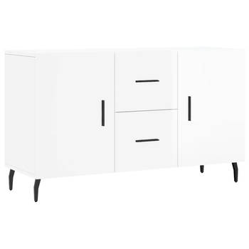 The Living Store Dressoir Modern - Hoogglans wit - 100 x 36 x 60 cm - Duurzaam hout/metaal