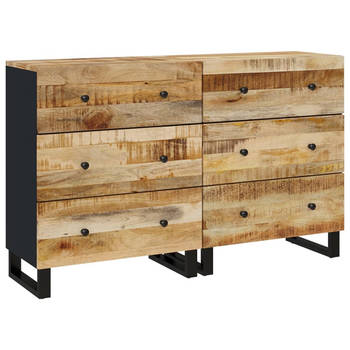 The Living Store Dressoir Set - Mangohout - 60 x 33 x 75 cm - Met voldoende opbergruimte