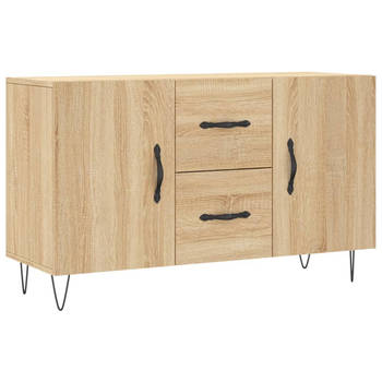 The Living Store Dressoir - Sonoma Eiken - 100 x 36 x 60 cm - Duurzaam bewerkt hout - Metalen poten