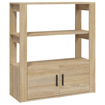 The Living Store Dressoir Boekenkast - Eiken - 80 x 30 x 90 cm