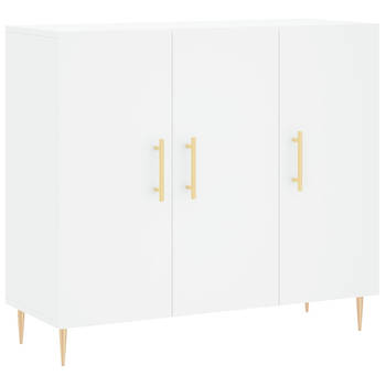 The Living Store Dressoir - naam - - 90 x 34 x 80 cm - Wit