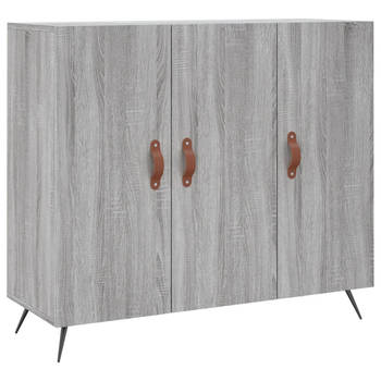 The Living Store Dressoir - Modern - Meubelen - 90 x 34 x 80 cm - Grijs sonoma eiken