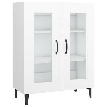 The Living Store Dressoir - Bijzetkast - 69.5 x 34 x 90 cm - visuele glazen deur