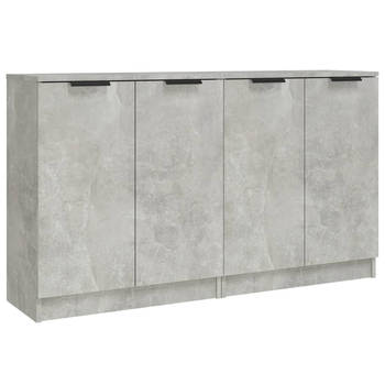 The Living Store Dressoir - Betongrijs - 60 x 30 x 70 cm - Bewerkt hout