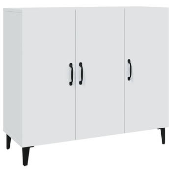 The Living Store Dressoir - Industriële stijl - 90 x 34 x 80 cm - Wit