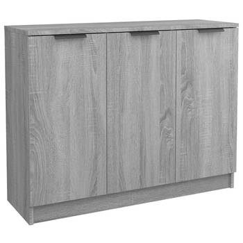 The Living Store Dressoir - Modern Charme - Hout - 90.5 x 30 x 70 cm - Grijs Sonoma Eiken