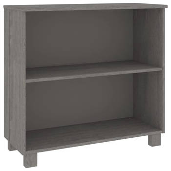 The Living Store HAMAR Dressoir - 85 x 35 x 80 cm - massief grenenhout - lichtgrijs