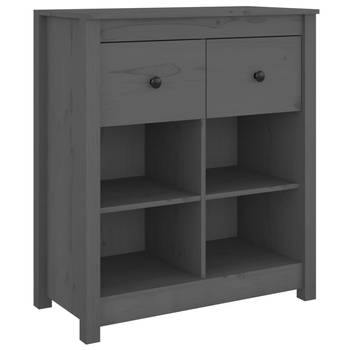 The Living Store Dressoir - Grenenhout - 70 x 35 x 80 cm - Grijs