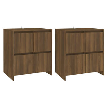 The Living Store Dressoir - Minimalistisch Ontwerp - Boekenkast voor Multimedia - 70x41x75 cm - Bruineiken Kleur