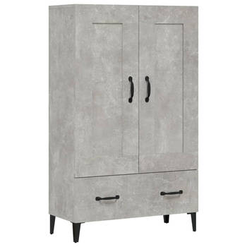 The Living Store Hoge Kast Meubel - 70x31x115 cm - Betongrijs