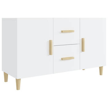 The Living Store Dressoir - - Kast - 100 x 36 x 60 cm - Hoogglans wit