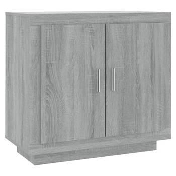 The Living Store Dressoir - Grijs Sonoma Eiken - 80 x 40 x 75 cm - Met 2 deuren