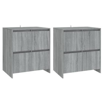 The Living Store Dressoir - Sonoma Eiken - 70x41x75 cm - 4 Deuren