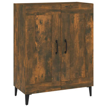 The Living Store Dressoir - Gerookt Eiken - 69.5 x 34 x 90 cm - Stevig en praktisch