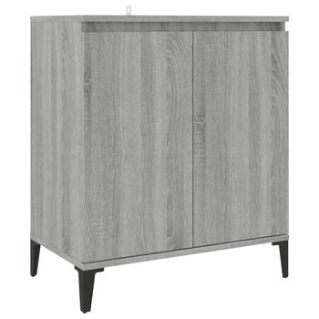 The Living Store Dressoir Minimalistisch Grijs Sonoma Eiken - 60 x 35 x 70 cm - Bewerkt hout