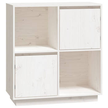 The Living Store Dressoir - Grenenhout - 74 x 35 x 80 cm - Wit