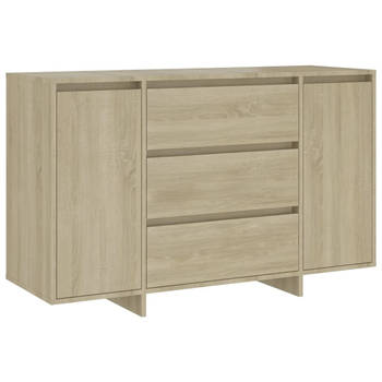 The Living Store Dressoir Meubel - 120 x 41 x 75 cm - Sonoma eiken - Montage vereist