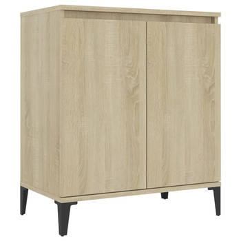 The Living Store Dressoir Industriële Stijl - 60 x 35 x 70 cm - Sonoma Eiken - Met 2 Deuren