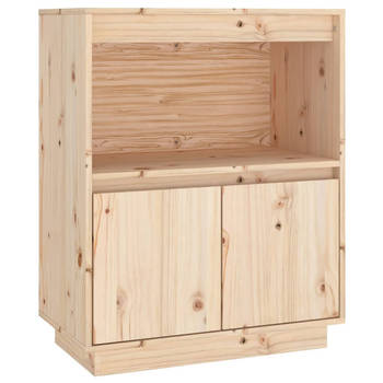 The Living Store Houten Dressoir - Opbergkast - 60x34x75 cm - Massief grenenhout