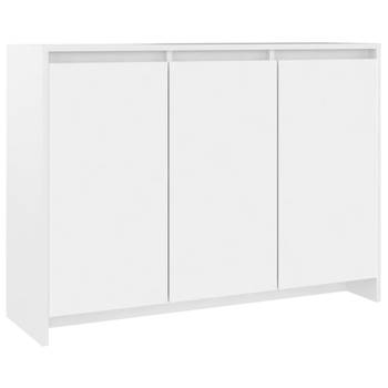 The Living Store Bijzetkast - Dressoir - 102 x 33 x 75 cm - Stevige constructie - Wit - Spaanplaat