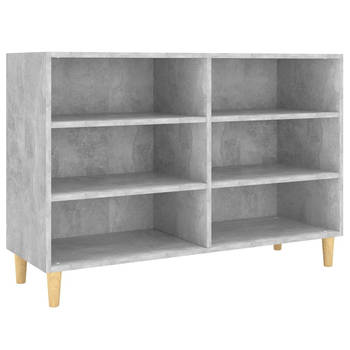 The Living Store Dressoir Scandinavische Stijl - 103.5 x 35 x 70 cm - Betongrijs