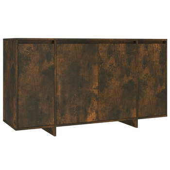 The Living Store Dressoir - Bijzetkast - 135x41x75 cm - Gerookt eiken - Montage vereist