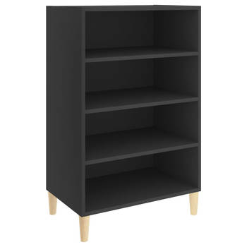 The Living Store Dressoir 57x35x90 cm spaanplaat grijs - Keukenkast