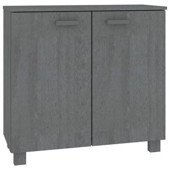 The Living Store HAMAR Houten Dressoir - 85 x 35 x 80 cm - Donkergrijs