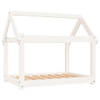 The Living Store Hondenmand Grenenhout - 81x60x70 cm - Wit