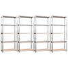 The Living Store Opbergrek - Opbergrek - 75 x 30 x 172 cm - Zilver