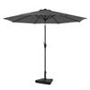 VONROC Premium Stokparasol Recanati Ø300cm – Incl. parasolvoet & beschermhoes - Ronde parasol - Kantelbaar – UV werend d