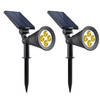 Lumisky dubbele solar spotlight led buitenverlichting spiky warm