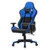 Gaming stoel met RGB-verlichting en Bluetooth-boxen Zwart/Blauw in kunstleer ML-Design