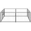 The Living Store Hondenkennel Grote Buitenren - 200 x 200 x 70 cm - Zwart