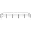 The Living Store Hondenkennel - XL - Grote hondenkooi - Stevige stalen buitenren - Zwart - 500x200x70 cm